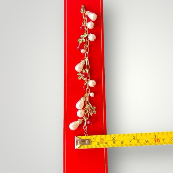 Christmas charm bracelet Holiday Lane Gift for her Party goodie 8in New - Picture 3 of 8